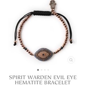 Evil eye hematite bracelet